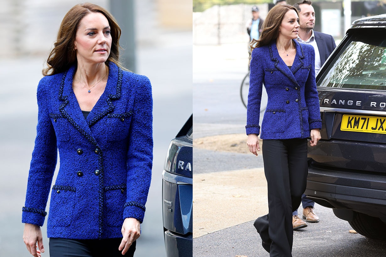 kate middleton vintage chanel blazer with trousers 2022fw