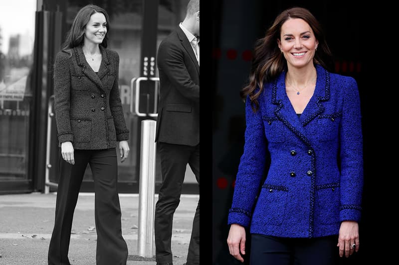 kate middleton vintage chanel blazer with trousers 2022fw