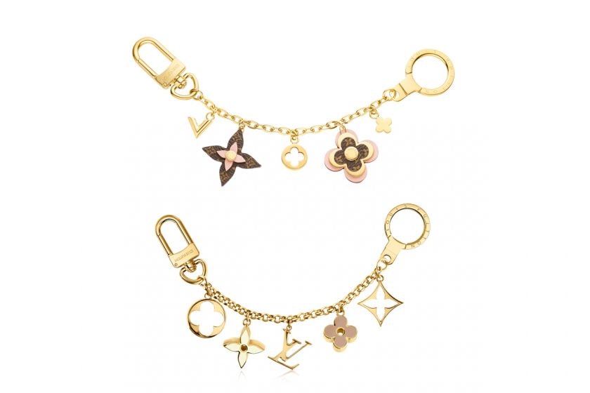 louis vuitton bag charm chains details