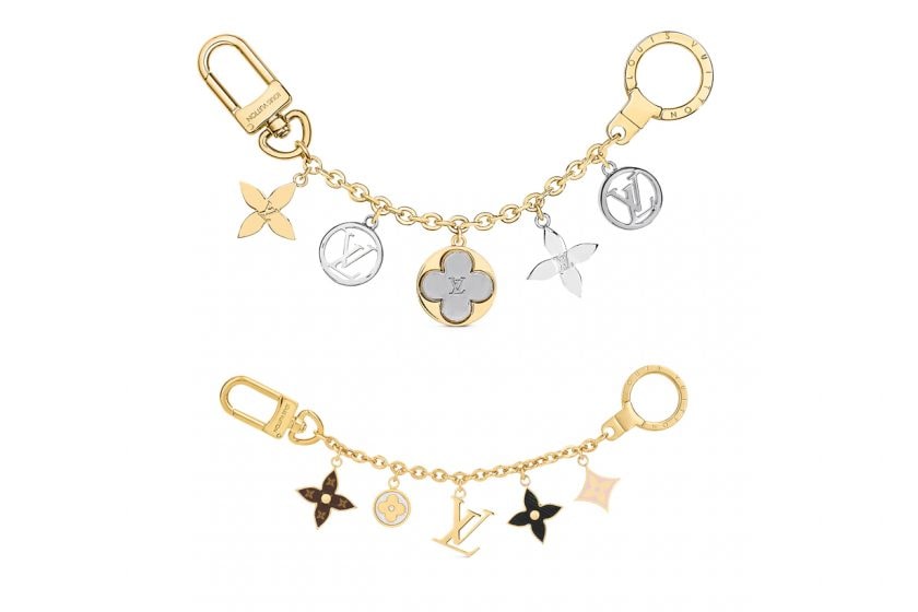 louis vuitton bag charm chains details