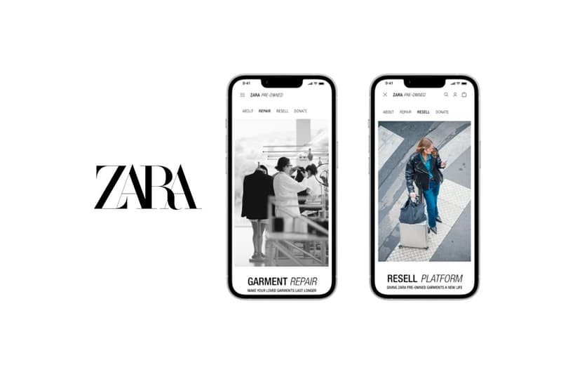 zara pre owned repair resale donation uk platform service