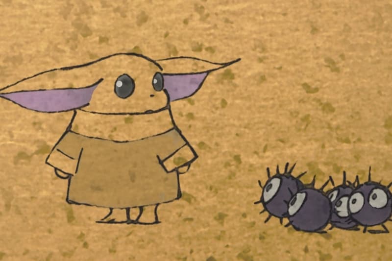 Studio Ghibli x Lucasfilm Zen Grogu And Dust Bunnies Baby Yoda