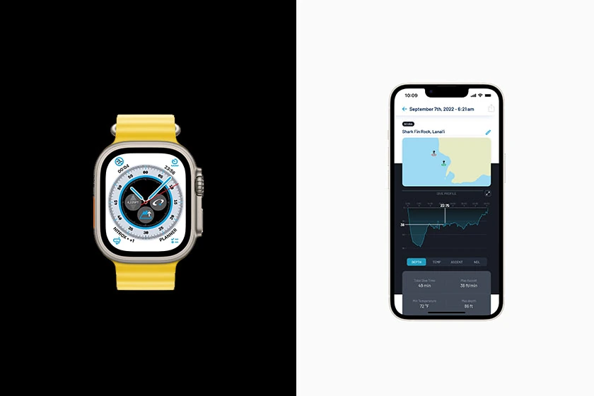 Apple Watch Ultra Oceanic plus app release 2022