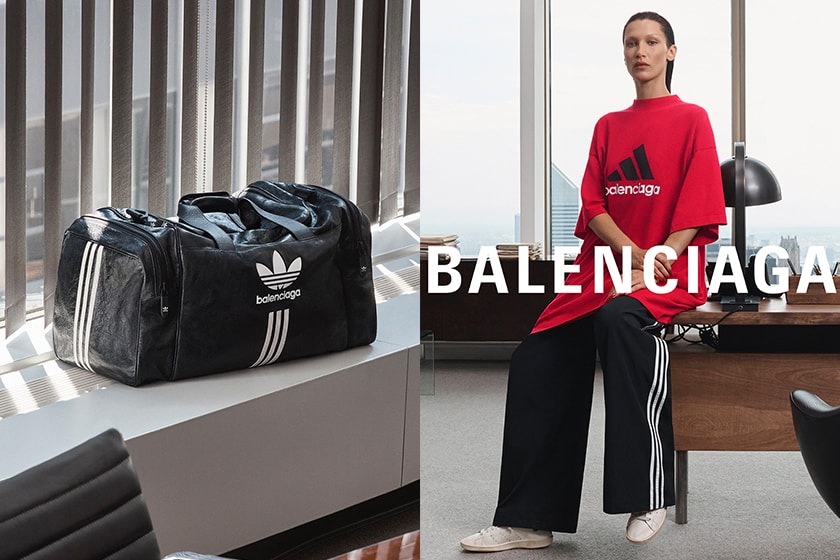 Balenciaga x adidas 2023 release Bella Hadid campaign