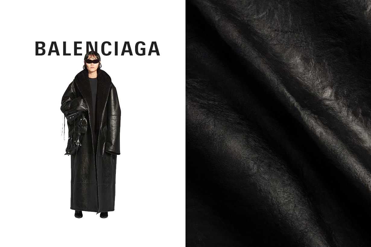 balenciaga ephea kim leather coat 2022 fw sustainable fashion