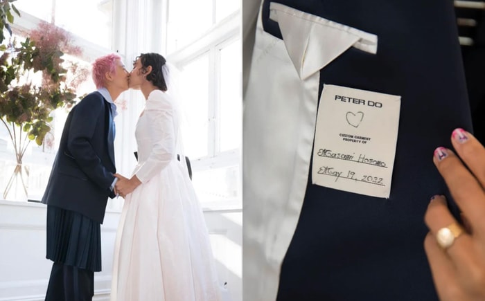 Peter Do 為著名髮型師 Masami Hosono 訂製結婚禮服，一針一線縫紉出真摯的祝福