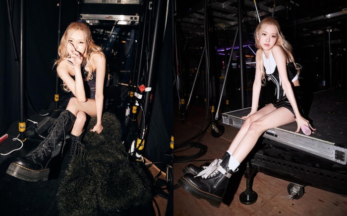 BLACKPINK 演唱會拉斯維加斯站完美落幕,陪伴 Rosé 踏上台階的就是 Dr. Martens!