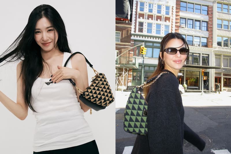 Prada Kendall Jenner TWICE Sana 少女時代 Tiffany Young It Girl 三角袋 Prada Symbole Prada Triangle