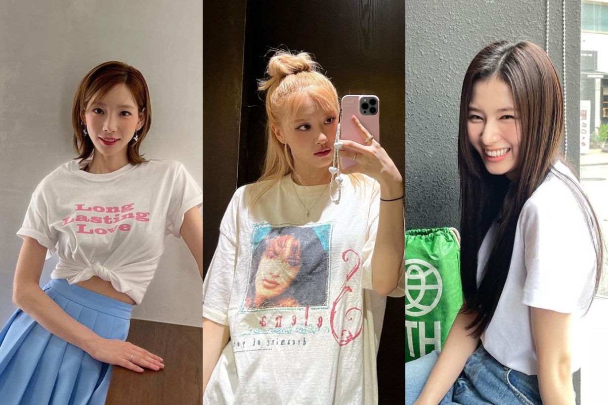 BLACKPINK Rosé Krystal 太妍 Twice Sana Bright 白色T恤 Less is more