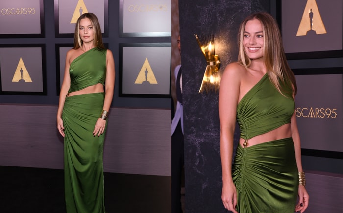 女神 Margot Robbie 奔向 Bottega Veneta 懷抱!穿綠色裙現身惹修圖疑雲?