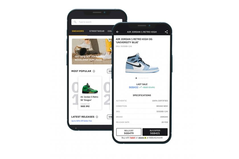 Novelship sneakers app resale authentic buy sell