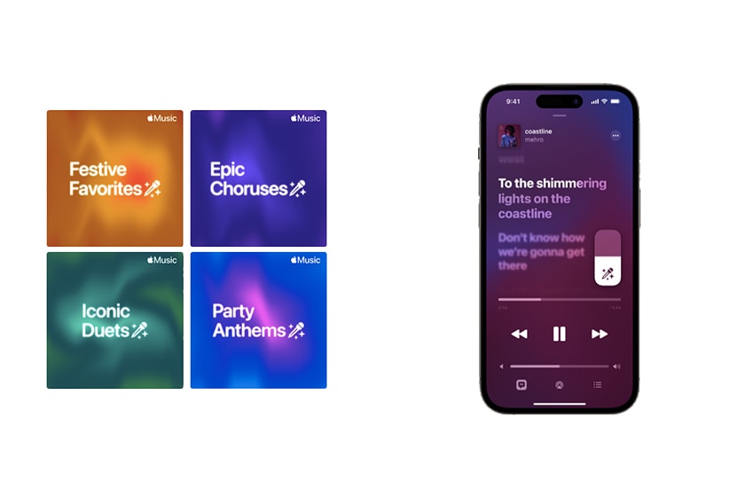 Apple Music new function sing lyrics experience on iPhone iPad Apple TV 
