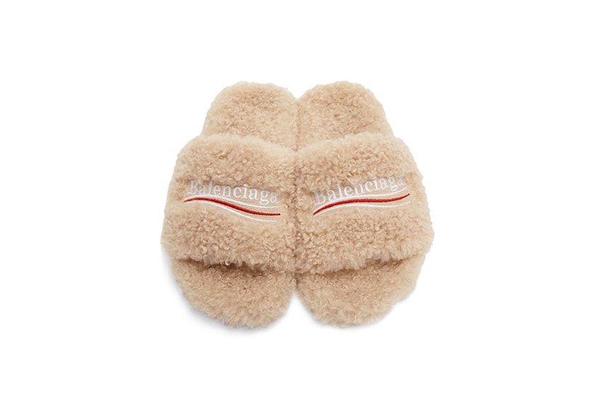 PRADA Hermes Balenciaga BOSS MOU Red Valentino Furry Sildes Fleece Slippers