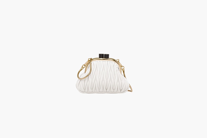 Miu Miu Wander Sassy Belle matelasse nappa white handbags mini bag