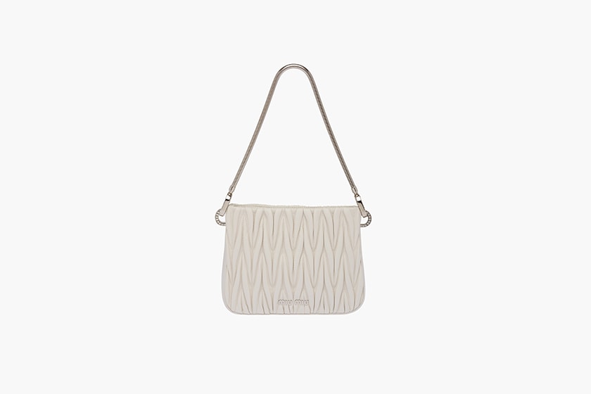 Miu Miu Wander Sassy Belle matelasse nappa white handbags mini bag