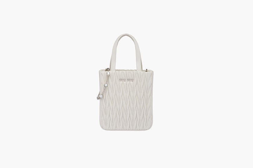 Miu Miu Wander Sassy Belle matelasse nappa white handbags mini bag