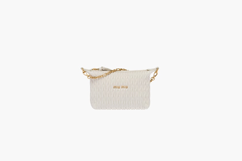 Miu Miu Wander Sassy Belle matelasse nappa white handbags mini bag