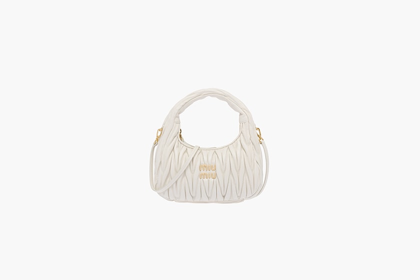 Miu Miu Wander Sassy Belle matelasse nappa white handbags mini bag