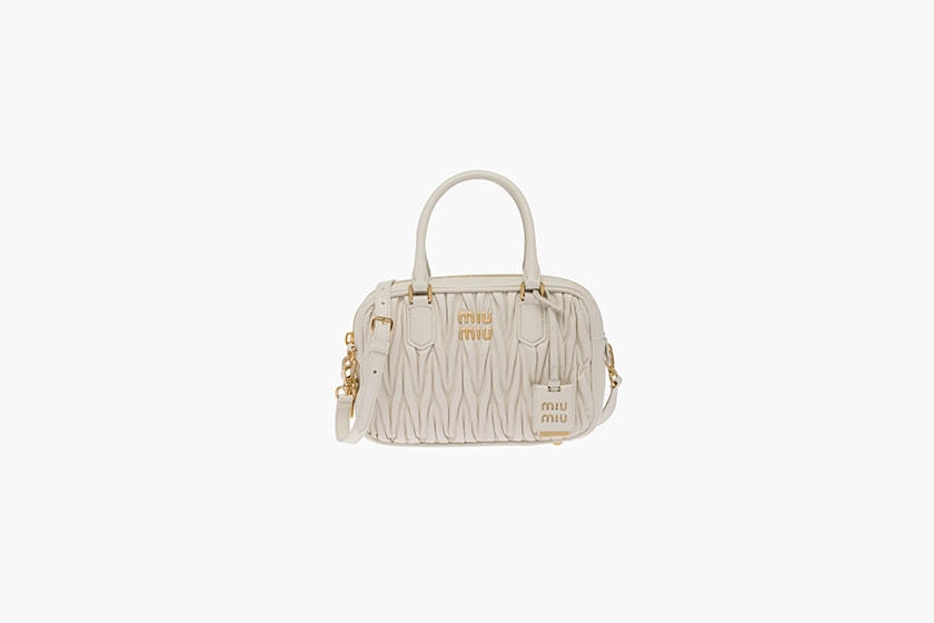 Miu Miu Wander Sassy Belle matelasse nappa white handbags mini bag