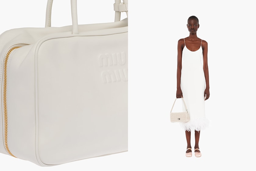 Miu Miu Wander Sassy Belle matelasse nappa white handbags mini bag