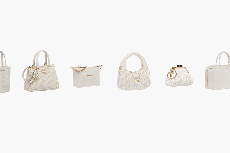 Miu Miu Wander Sassy Belle matelasse nappa white handbags mini bag