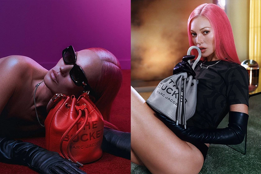 Kate Moss Marc Jacobs 2023ss new Campaign Pink Hair