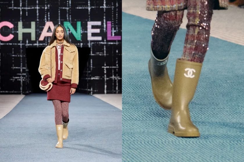 chanel boots rain it shoes 2022 fw