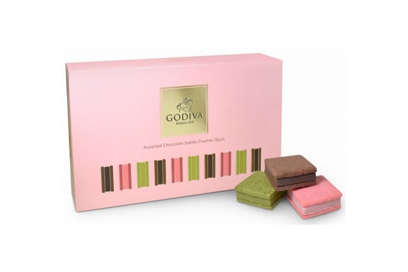 Godiva 夾心酥餅 Chocolate Sablés Fourrés 第一次登場:引起注目的巧克力厚度,捨不得送人!