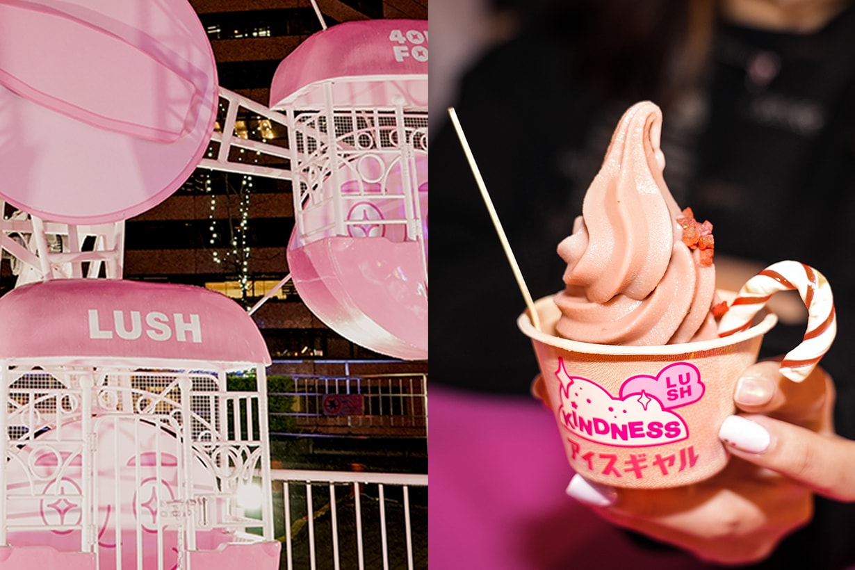 Lush 在台北開了一間雪天使粉紅霜淇淋店！聖誕週末散策，去美食市集吧！