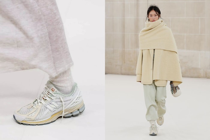 伸展台上引起矚目:搶先預覽 AURALEE x New Balance 柔美配色聯名鞋款!