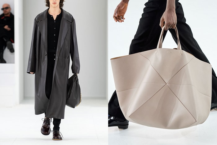 LOEWE 男裝秀伸展台上,Puzzle Tote 和大尺寸手袋吸引時髦女生注目!