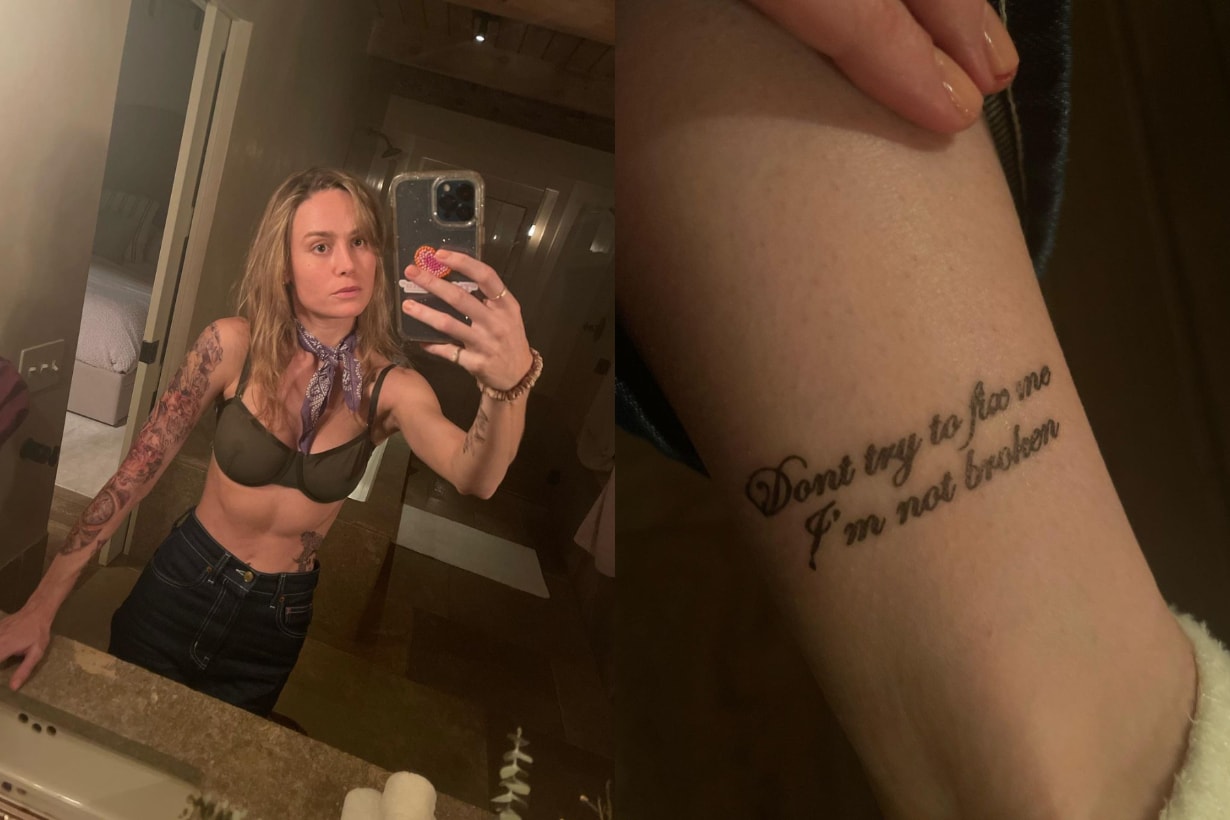 Brie Larson Captain Marvel Tattoo 驚奇隊長 狂野時速10 紋身 Marvel