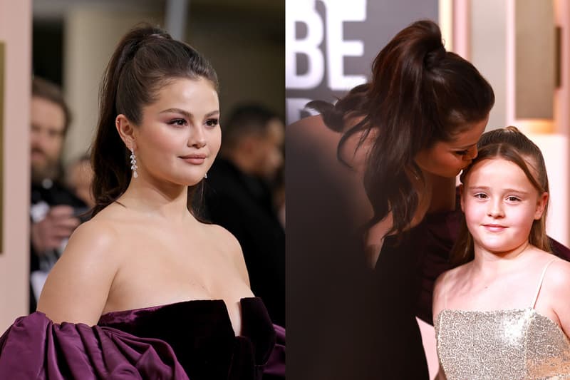 selena gomez golden globe warm stesister red carpet moment video 2023