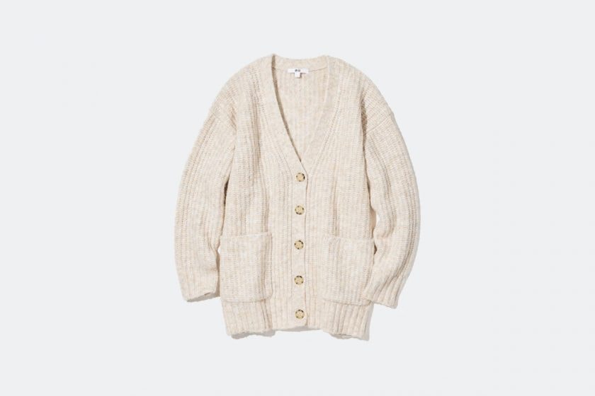 uniqlo knitwear cardigan staff recommadation v neck