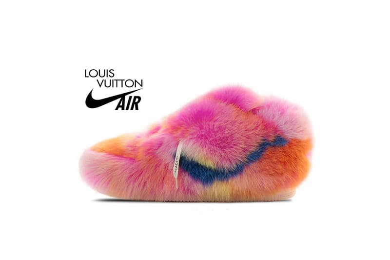 louis vuitton virgil abloh faux fur sneakers release nike 2023