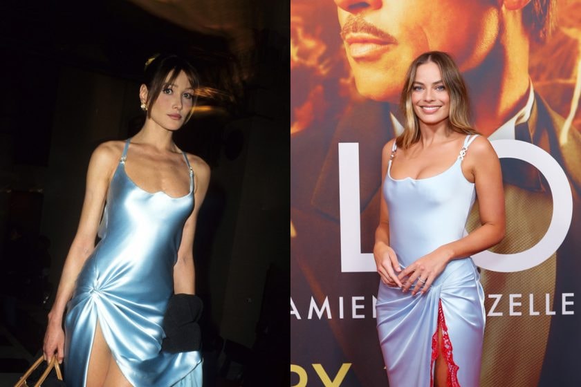 Margot Robbie Atelier Versace Carla Bruni 1995 couture babylon