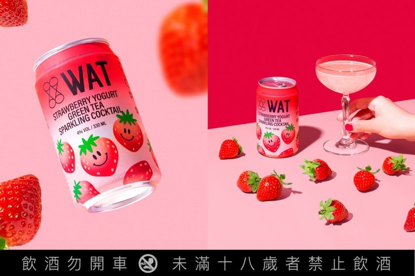 wat strawberry yogurt green tea sparkling cocktail peach black oolong tea limited edition