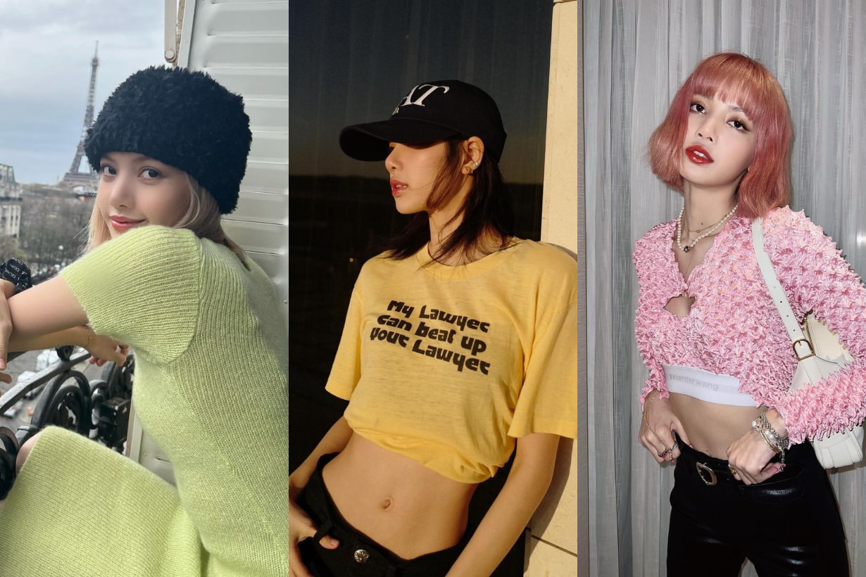 BLACKPINK BLACKPINK Lisa BLACKPINK Jennie Hailey Bieber Kim Kardashian 莫莉 SS23 Spring Summer OOTD Sandro Lane Crawford Issey Miyake Giuseppe Zanotti Wolford Mugler