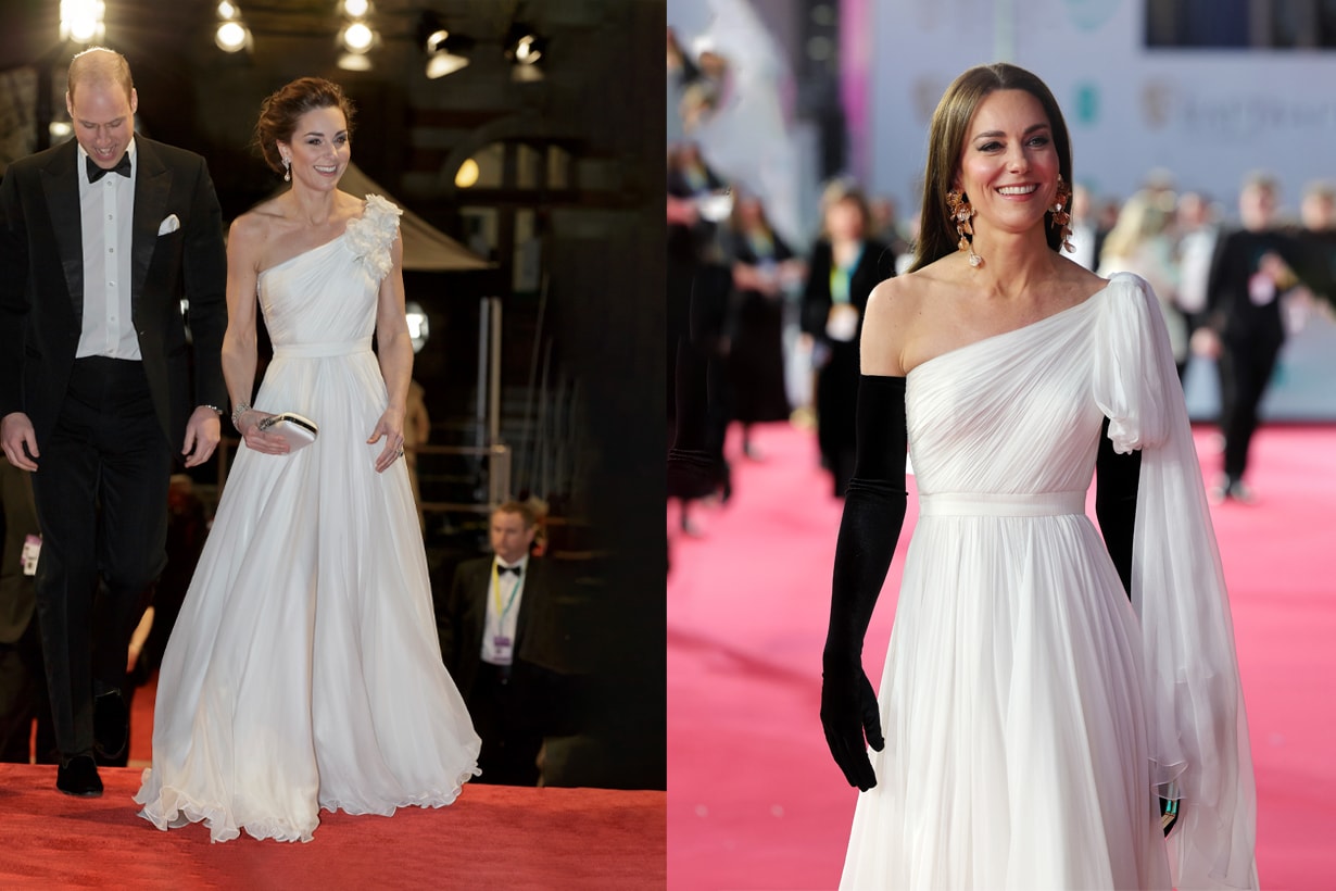 凱特王妃這次以 Zara 混搭！同一件 Alexander McQueen 禮服、同一場 BAFTA 紅毯！