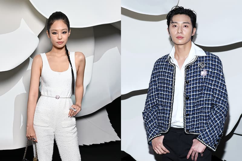 blackpink jennie met park seo joon pfw chanel 23fw show