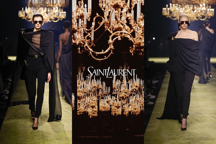 PFW:華麗水晶吊燈下,Saint Laurent 一場模糊性別界線的瀟灑之美!