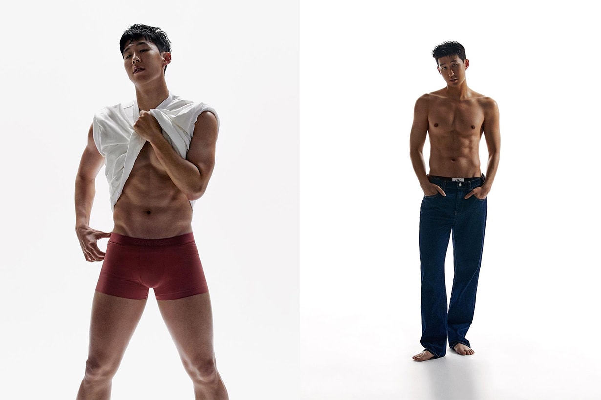 son heung min Calvin klein styling shoot 2023