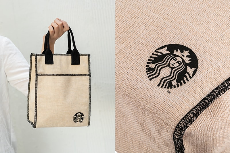 Starbucks 2023 spring new thermos Vacuum bottle Cotton linen Tote Bag