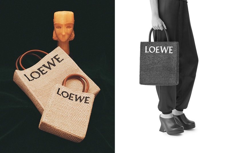 LOEWE Paulas Ibiza Standard A5 A4 Tote bag in raffia