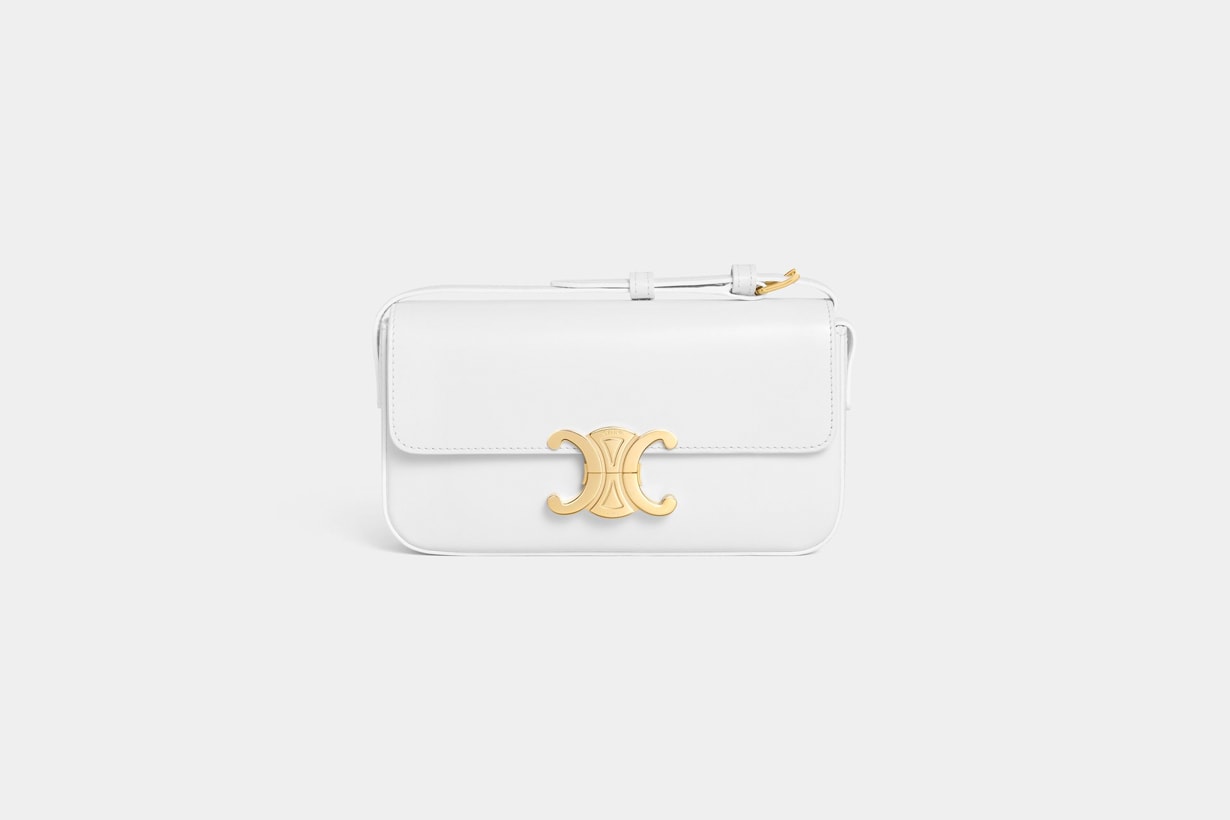 celine 2023 ss triomphe white handbags select price