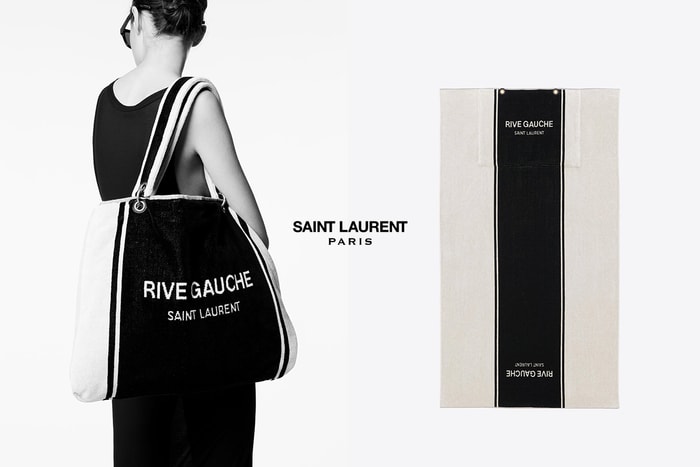 Saint Laurent 太有趣:這款毛巾布手提袋,真的能一秒變毛巾!