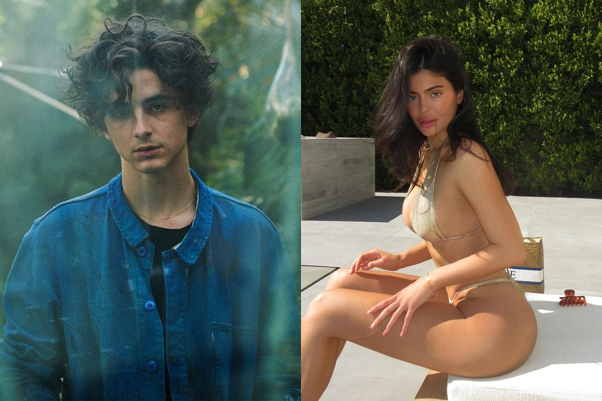 Kylie jenner seen driving timothee chalamet house dating rumors