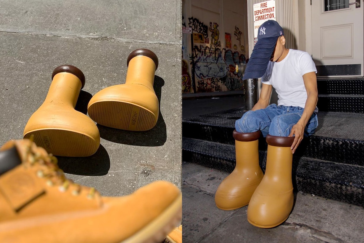 MSCHF 大紅靴的新朋友：紐約街頭上曝光，這次是和 Timberland 聯名？