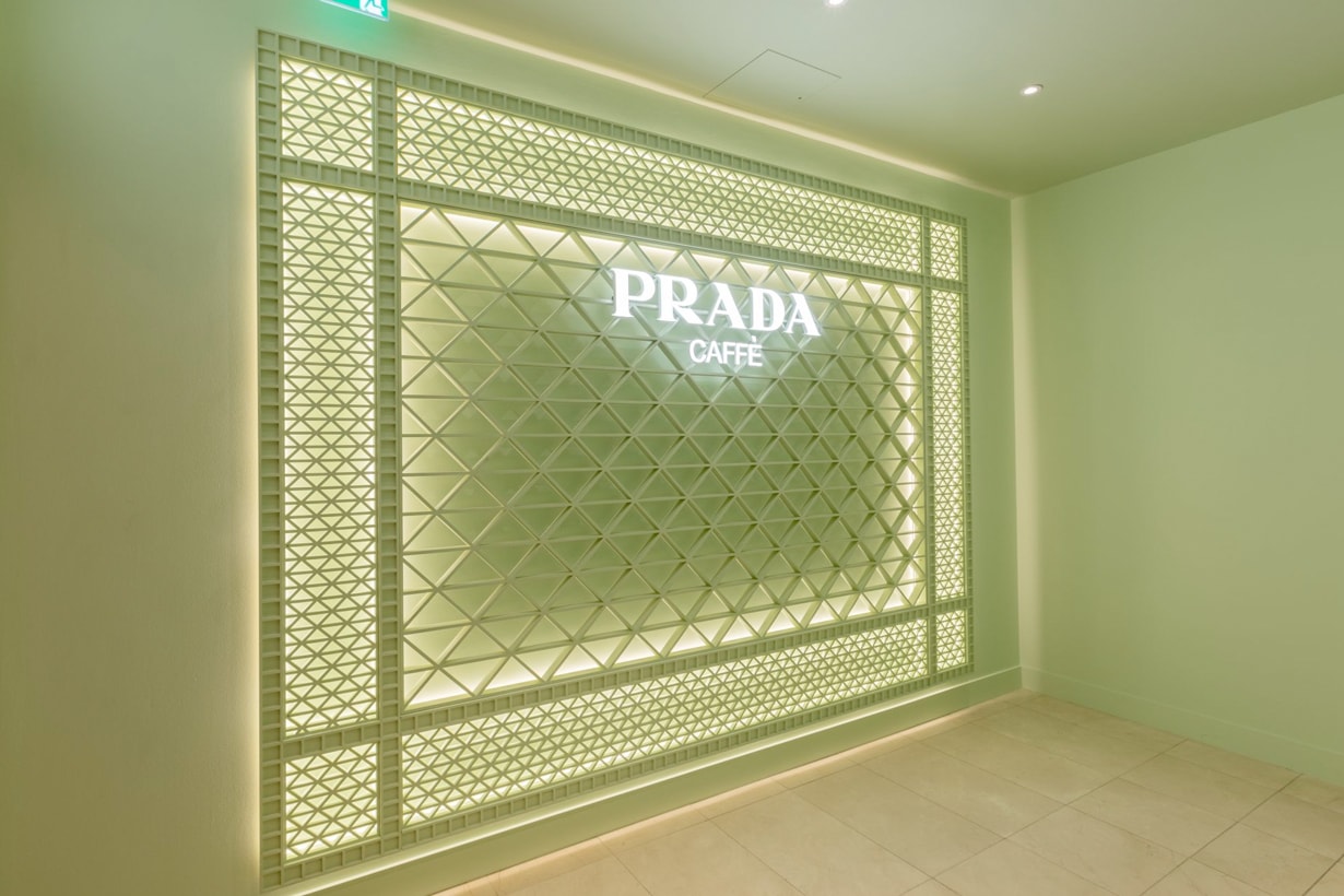 Prada Caffè london Harrods new open dessert dinner cocktail wine all day breakfast