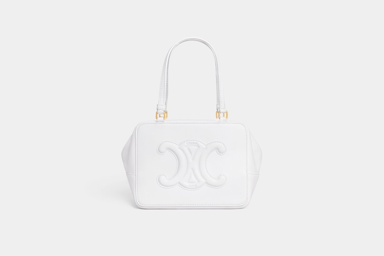 celine 2023 ss triomphe white handbags select price